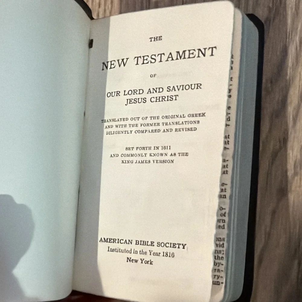 1955 Vintage New Testament Pocket Size Bible American Bible Society B-235 Series